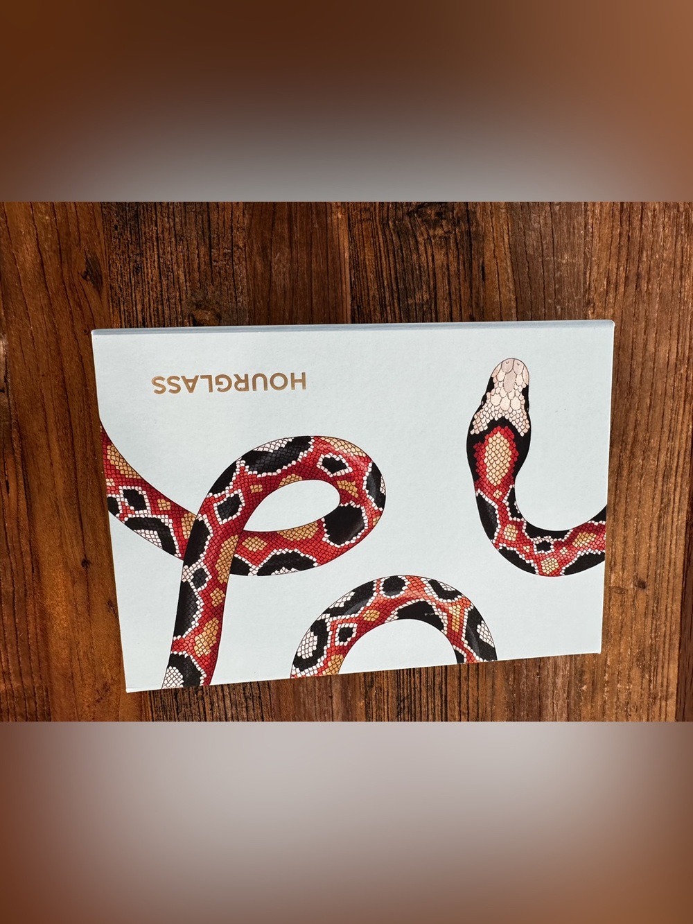 Hourglass Red, Black & White Snake Terrarium Backdrop Panel empty box